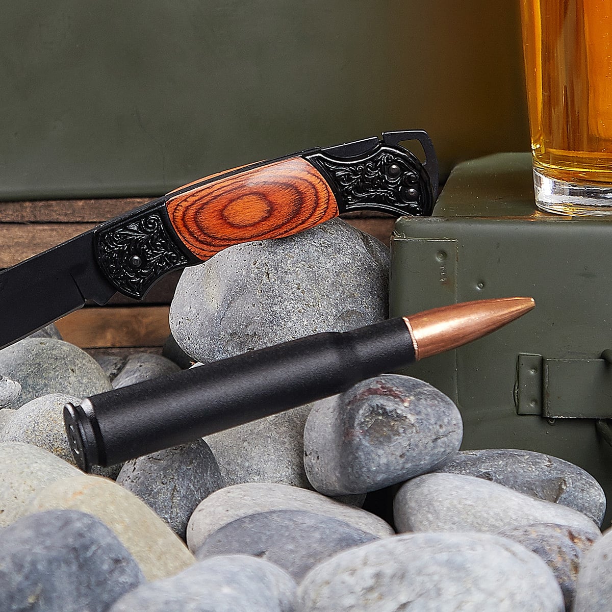 Custom Ammo Can & Bullet Opener Beer Gift Set - 5pc