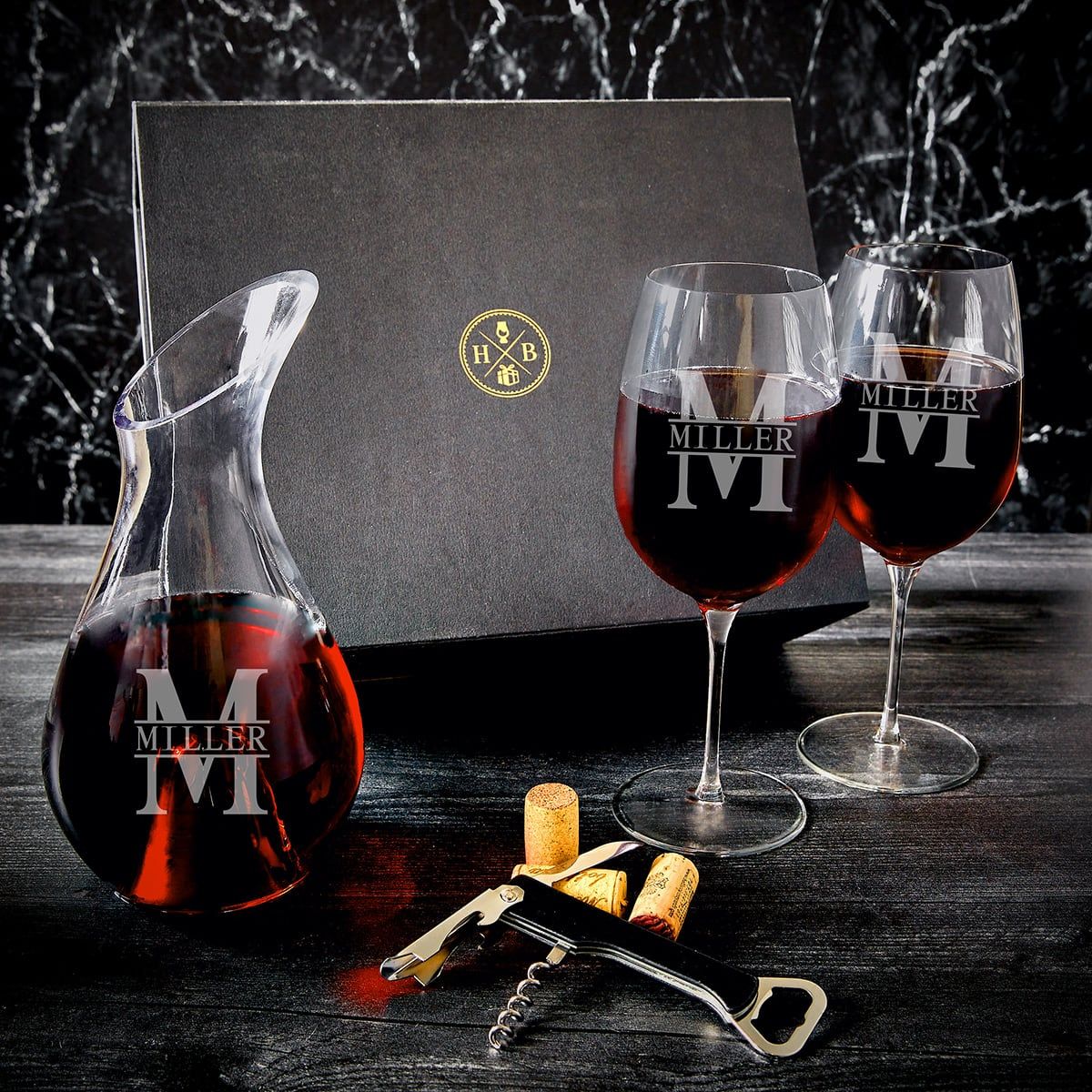 Personalized 5 pc Luxury Wine Gift Set