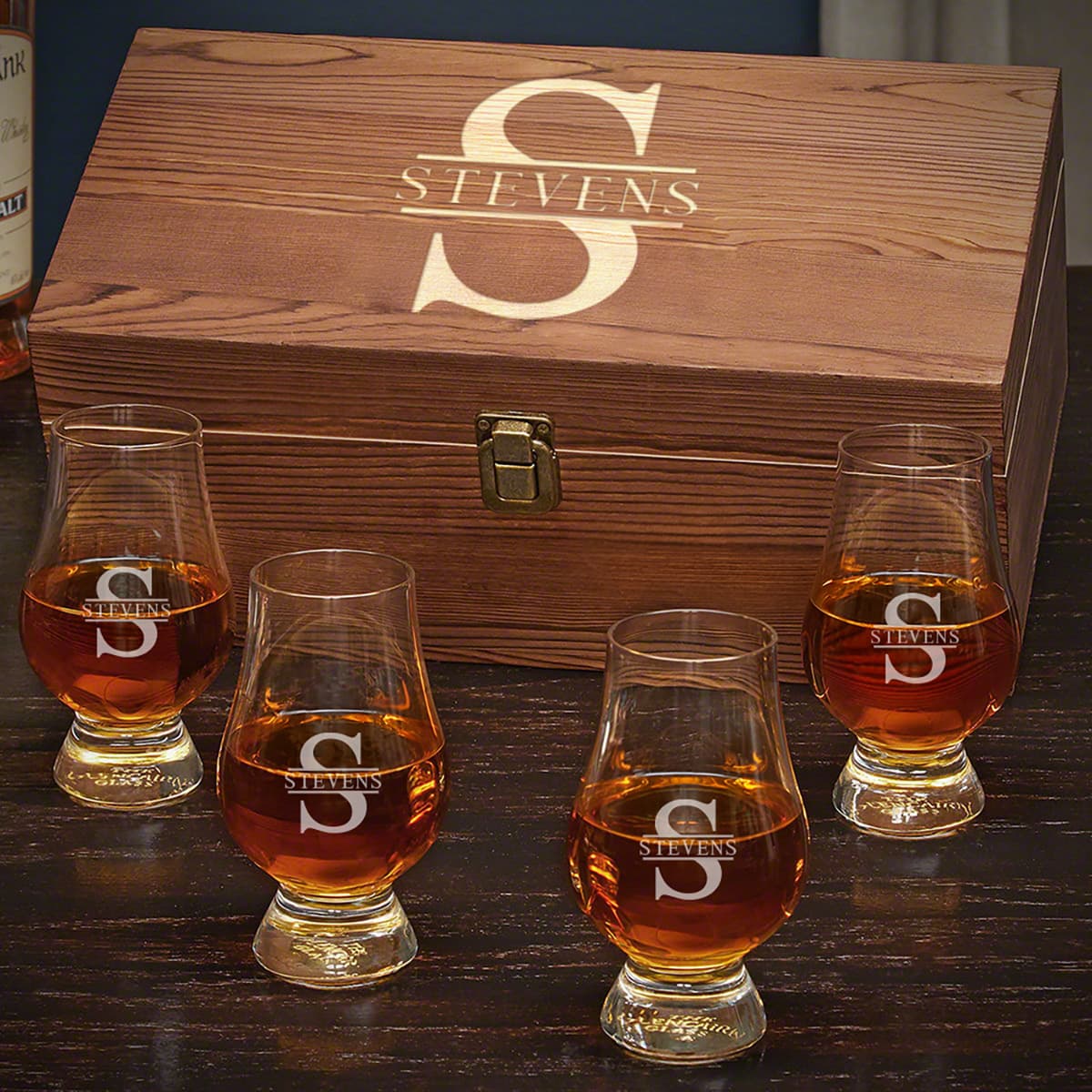 Personalized Glencairn Whiskey Gift Set with Box