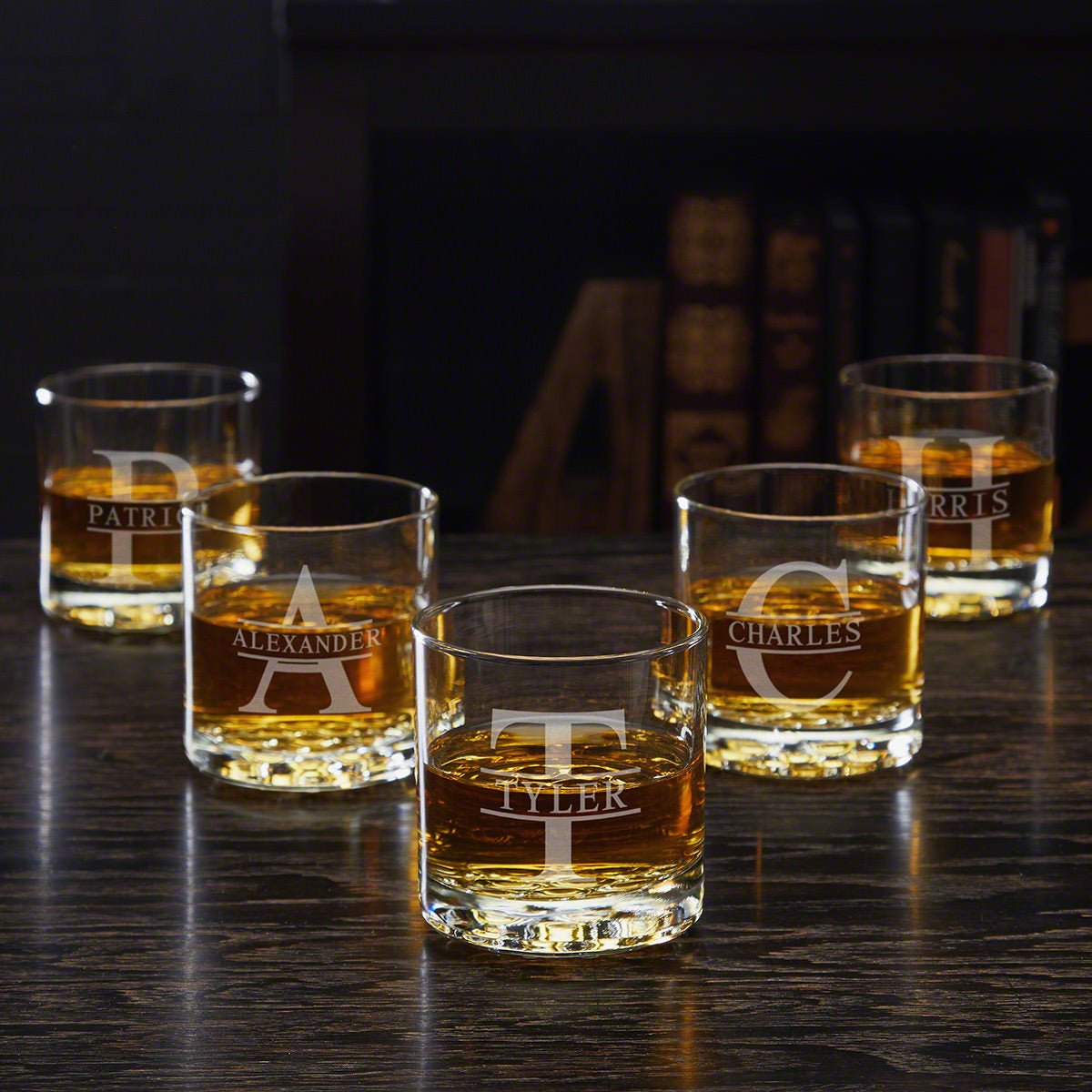 Oakmont Personalized Groomsmen Whiskey Glasses Set of 5