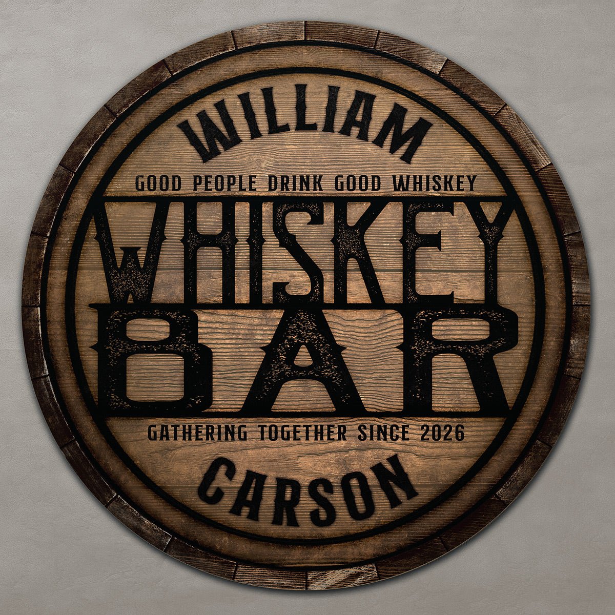 Old Branding Custom Wooden Whiskey Bar Sign