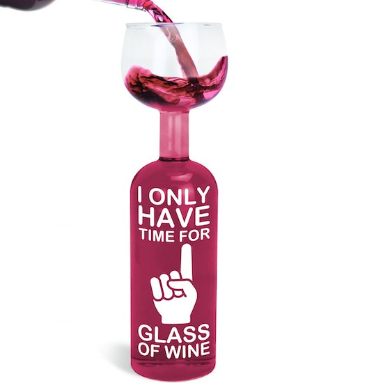 Only One Funny Wine Bottle Wine Glass