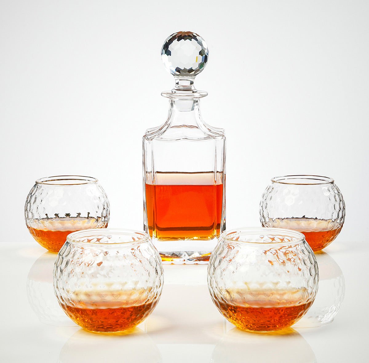 Par Excellence Whiskey Decanter Set with Golf Ball Whiskey Glasses