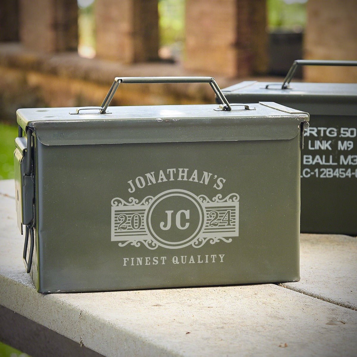 Man Myth Legend Engraved 50 Cal Ammo Can and Cigar Gift Set - Birthday Gifts for Men, Etched Ammo Box, hot Personalized Cigar Case, Anniversary