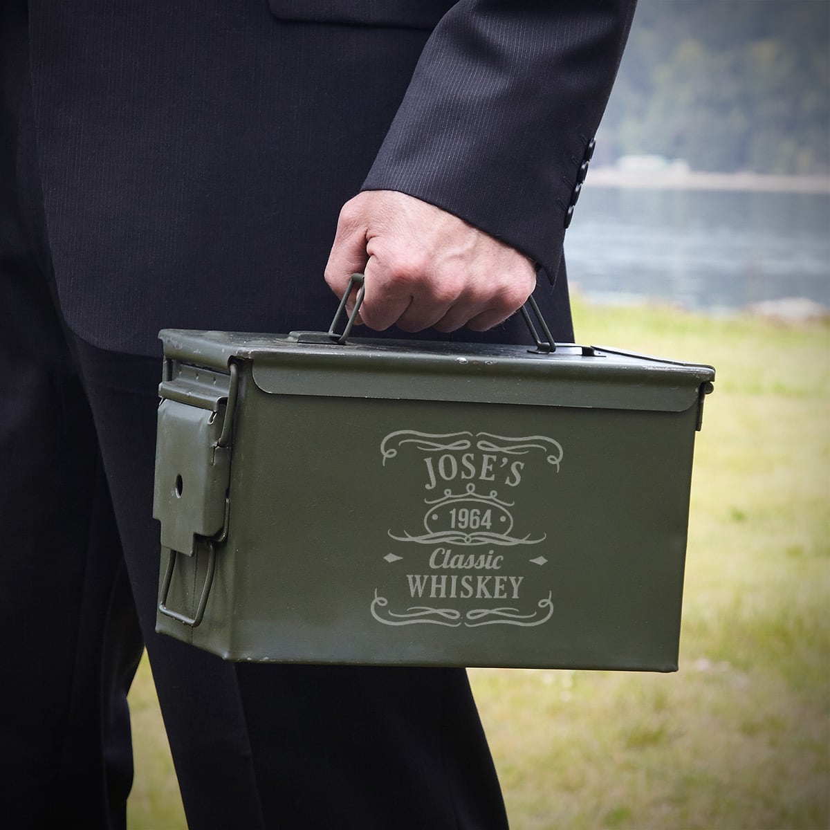 Personalized 30 Cal Ammo Can Manly Gift Set