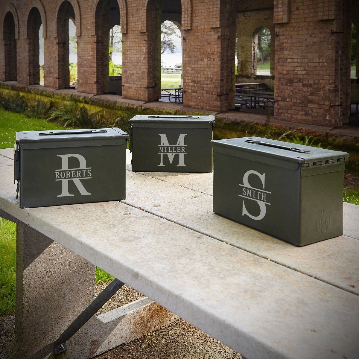 Personalized 50 Caliber Ammo Box Can