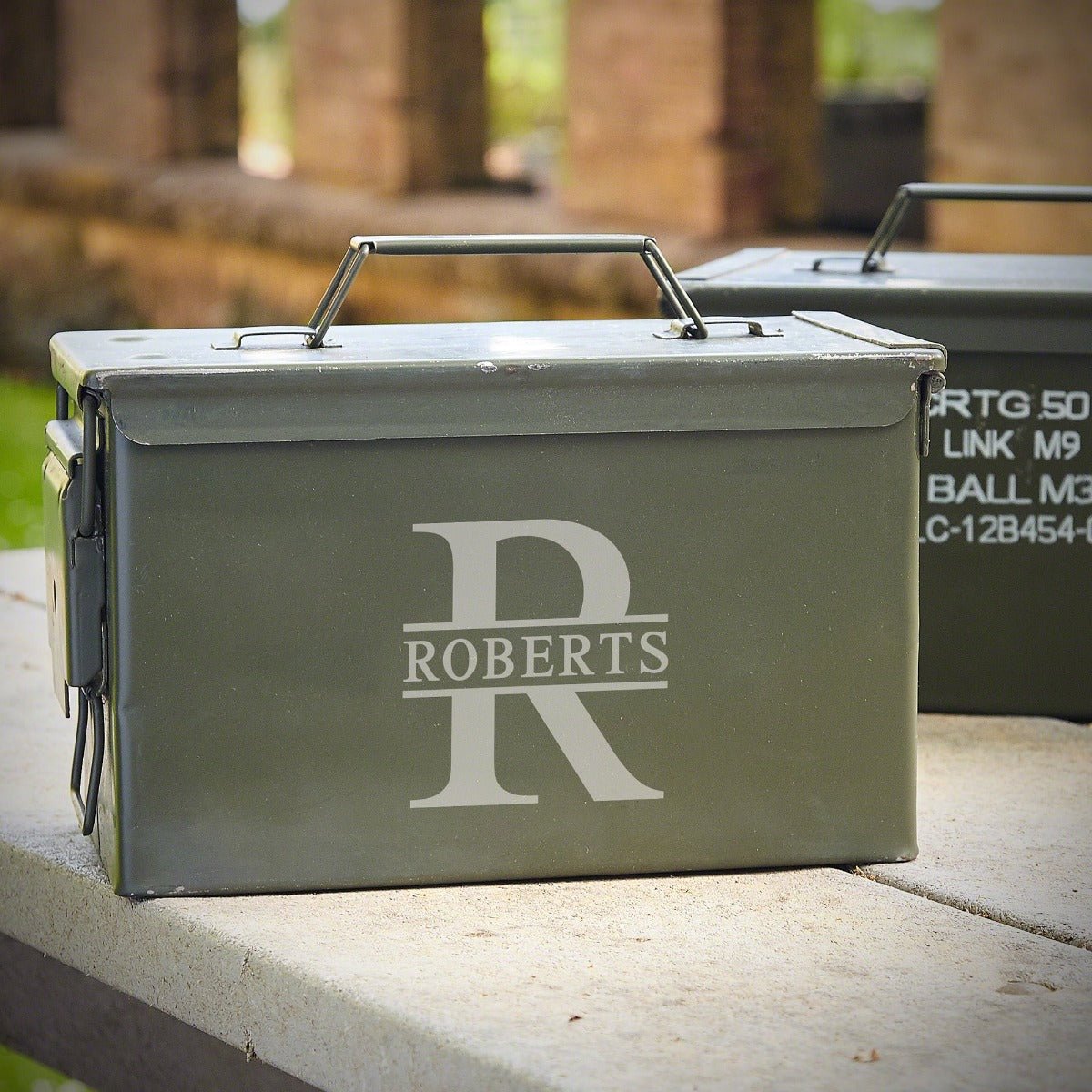 Personalized 50 Caliber Ammo Box Can