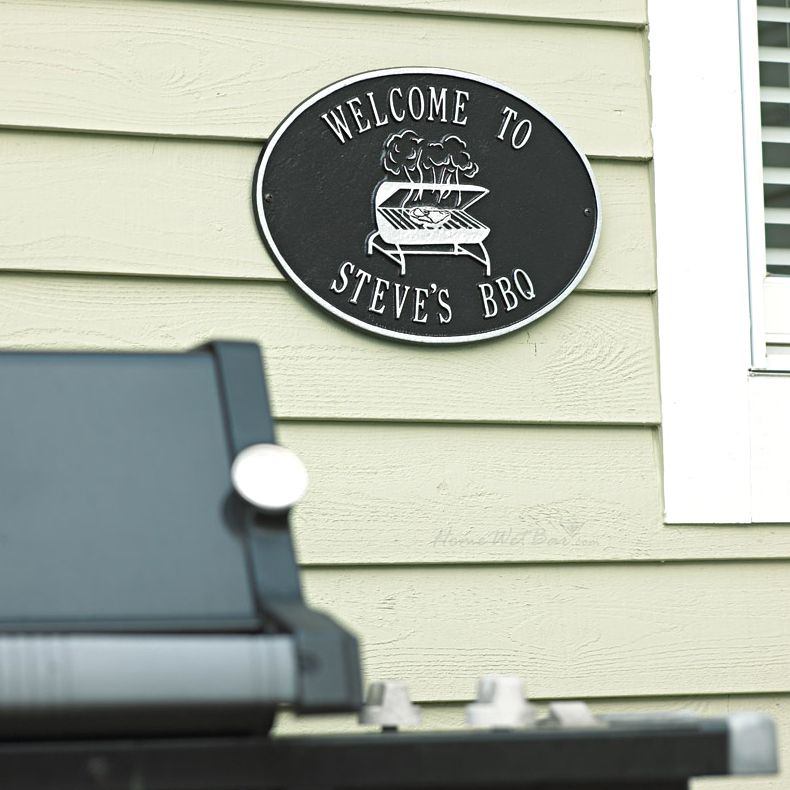 Personalized BBQ Grill Outdoor Metal Plaque