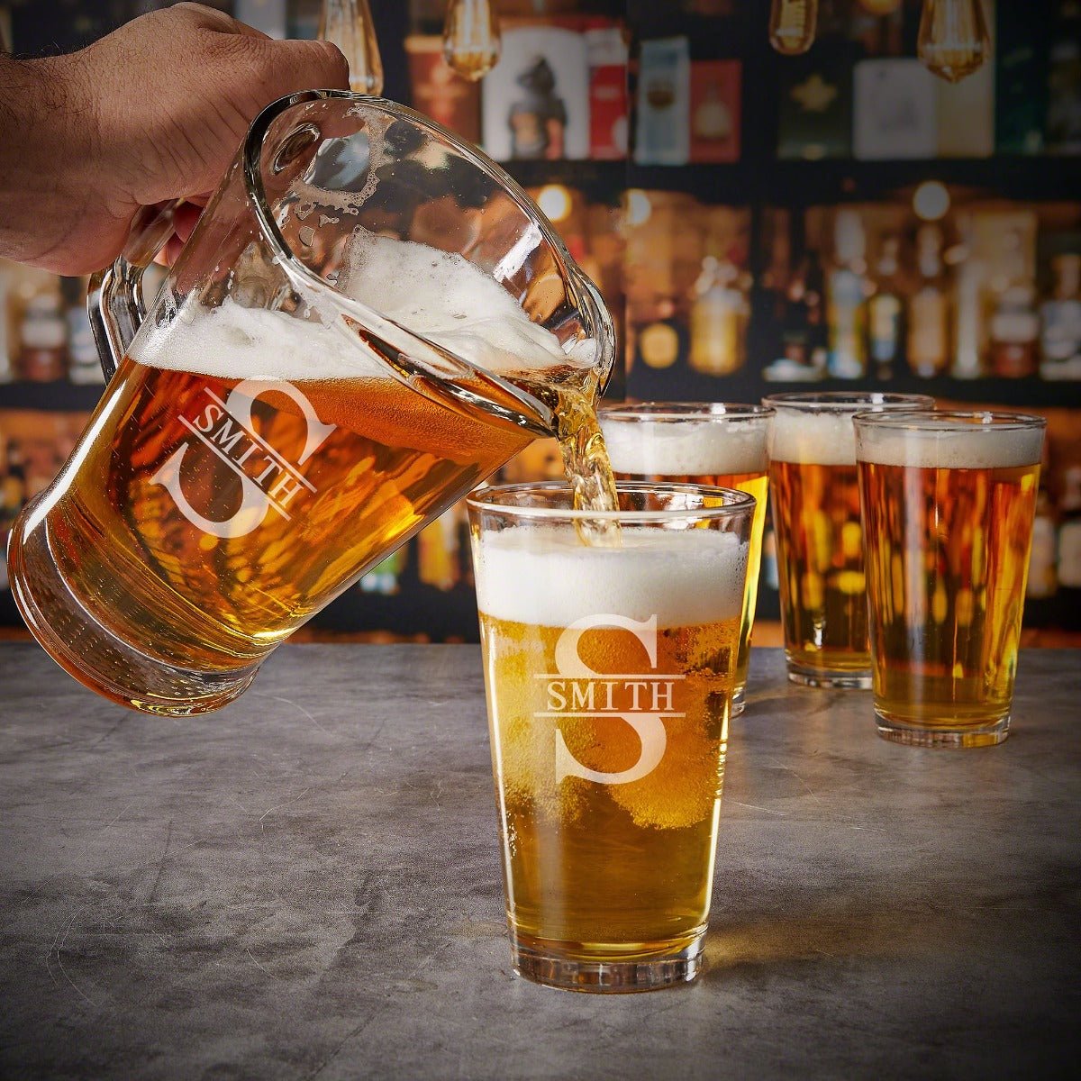 Personalized Beer Pitcher and Glass Set