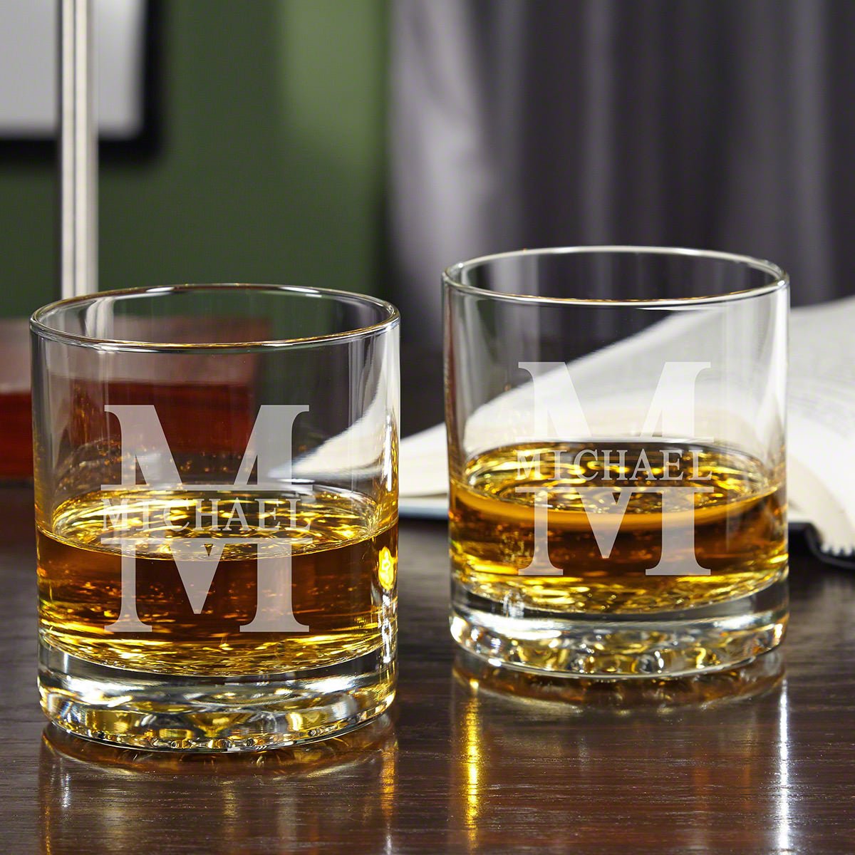 Personalized Buckman Whiskey Glasses - Set of 2