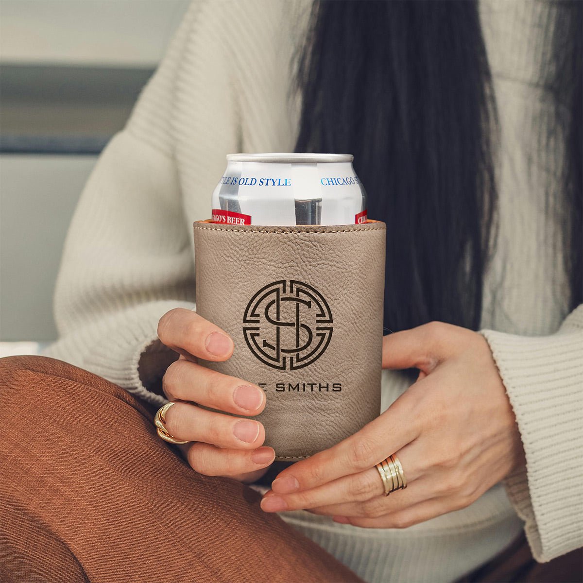 Personalized Can Cooler, Sand