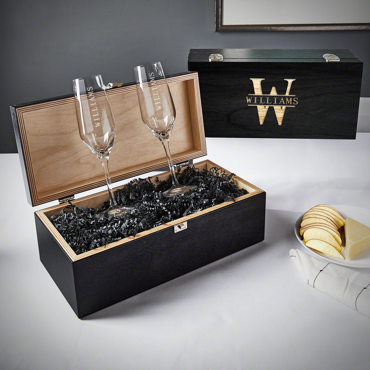 Personalized Champagne Flutes Box Set
