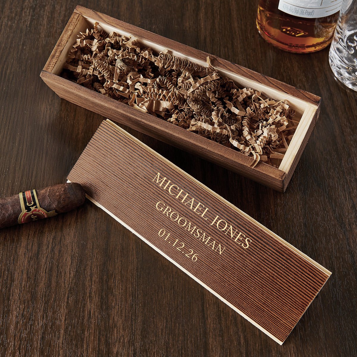 Personalized Cigar Box - Groomsmen Gift