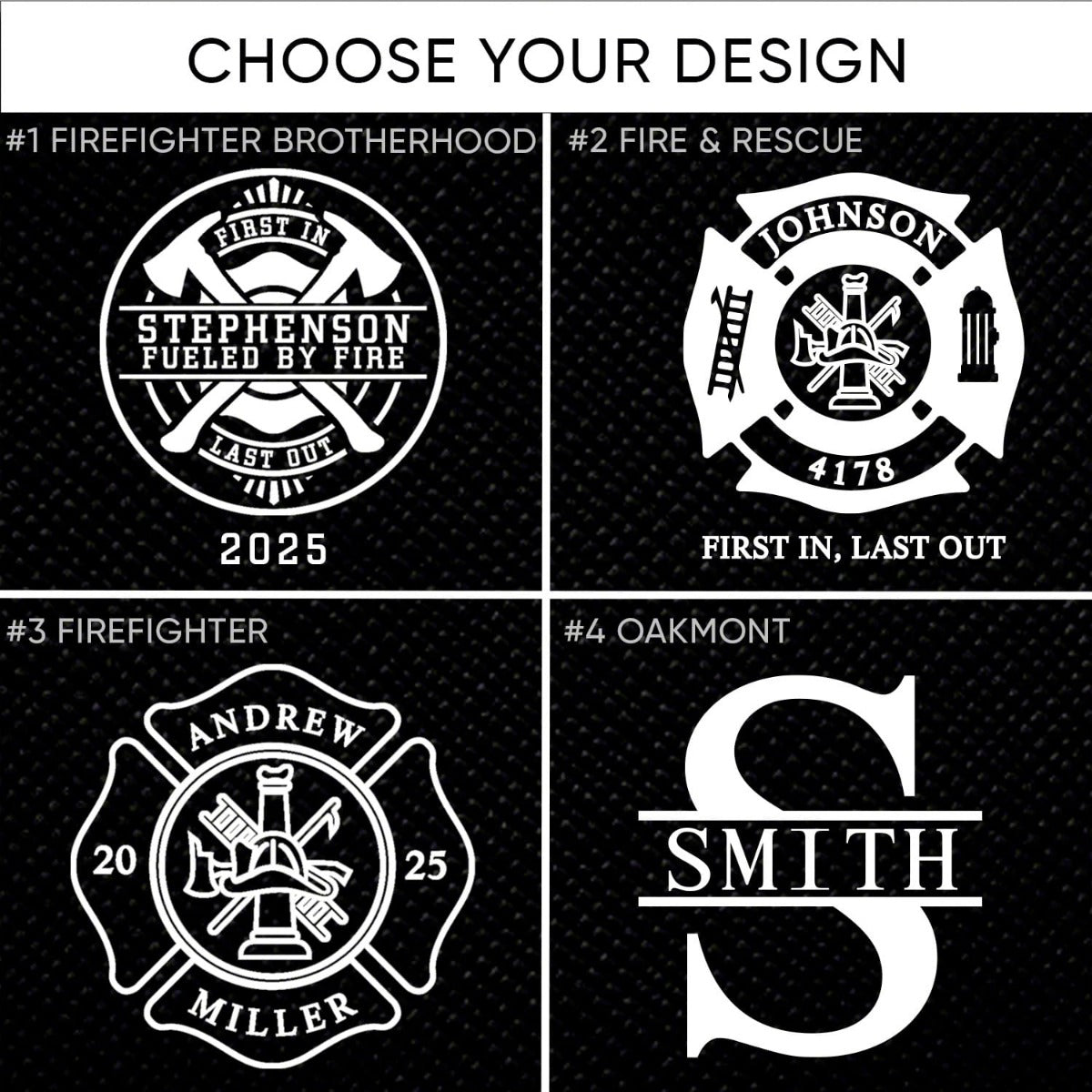 Personalized Flask Set Firefighter Gift