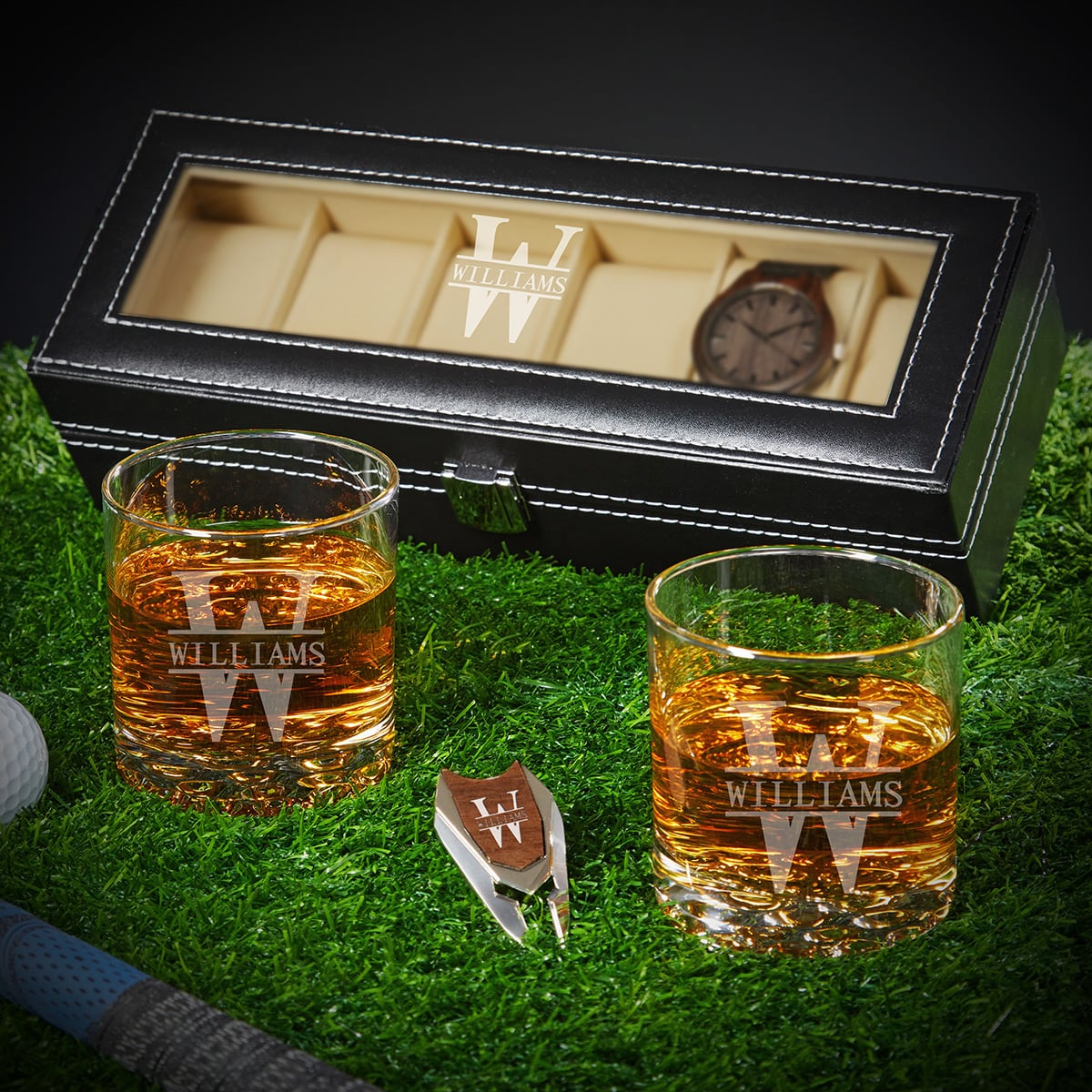 Personalized Golf and Whiskey Best Man Gifts