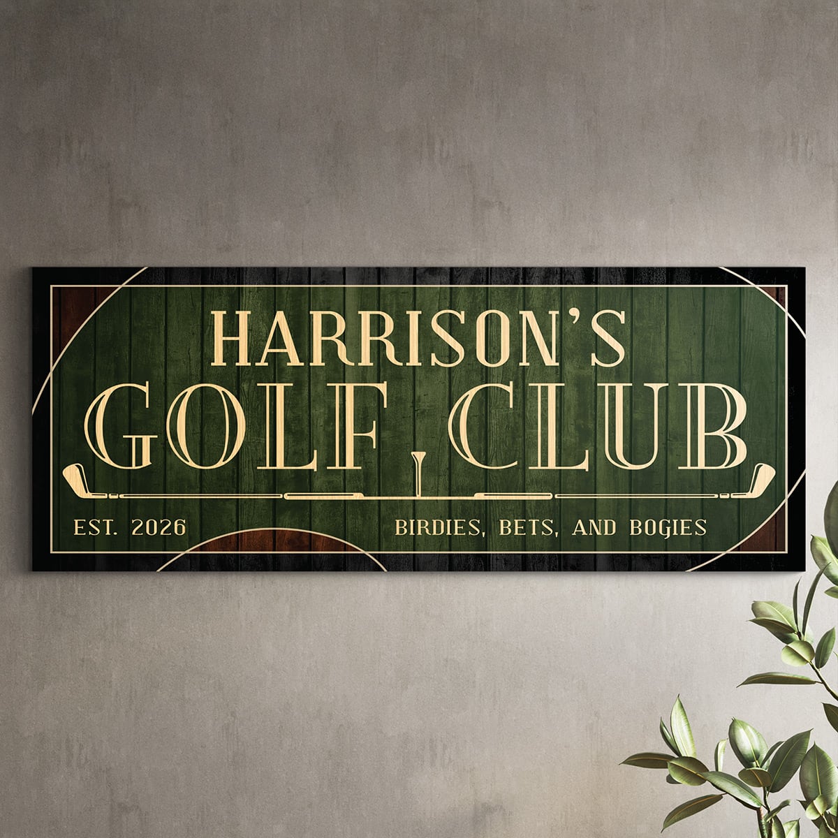 Personalized Golf Club Sign, Custom Golf Gift