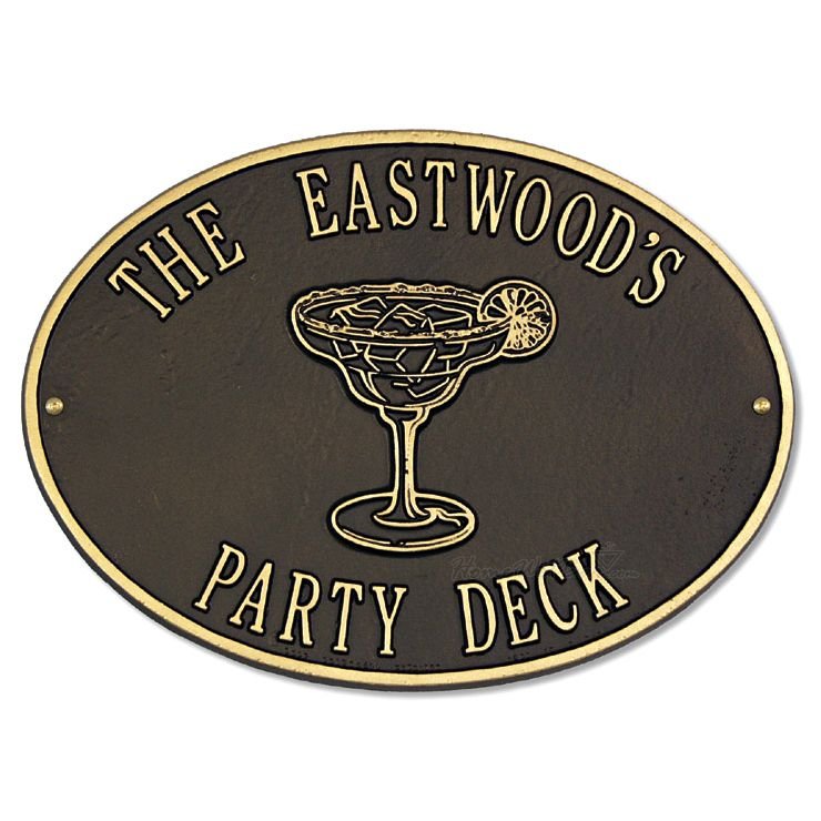 Personalized Margarita Outdoor Metal Plaque