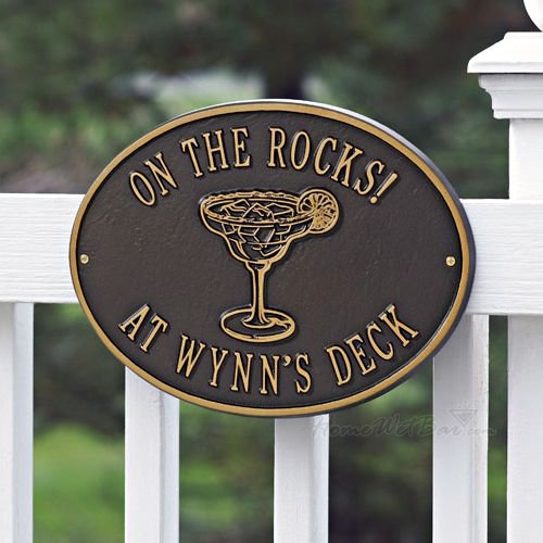 Personalized Margarita Outdoor Metal Plaque