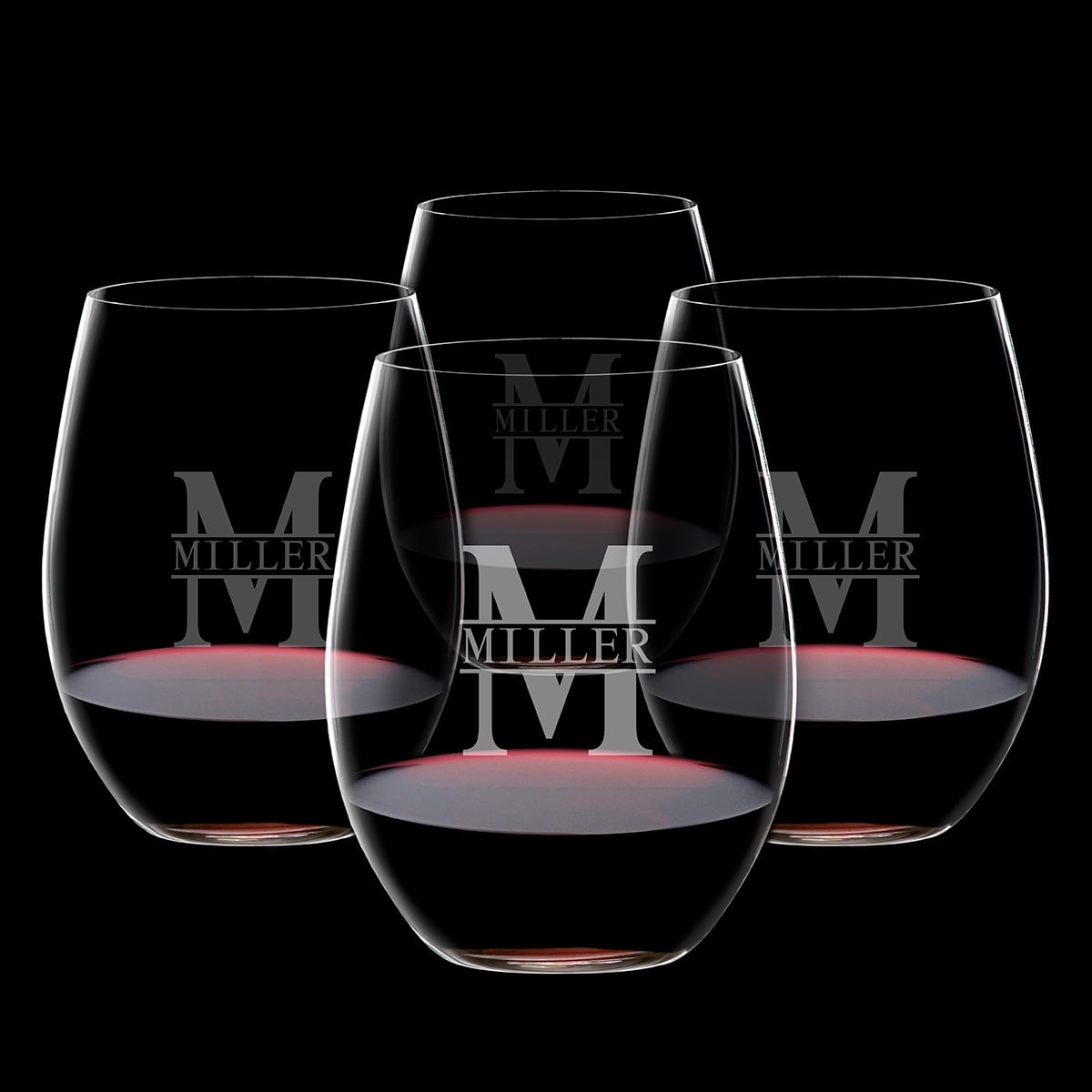 Personalized Riedel Wine Glasses, Cabernet/Red Wine - Set of 4