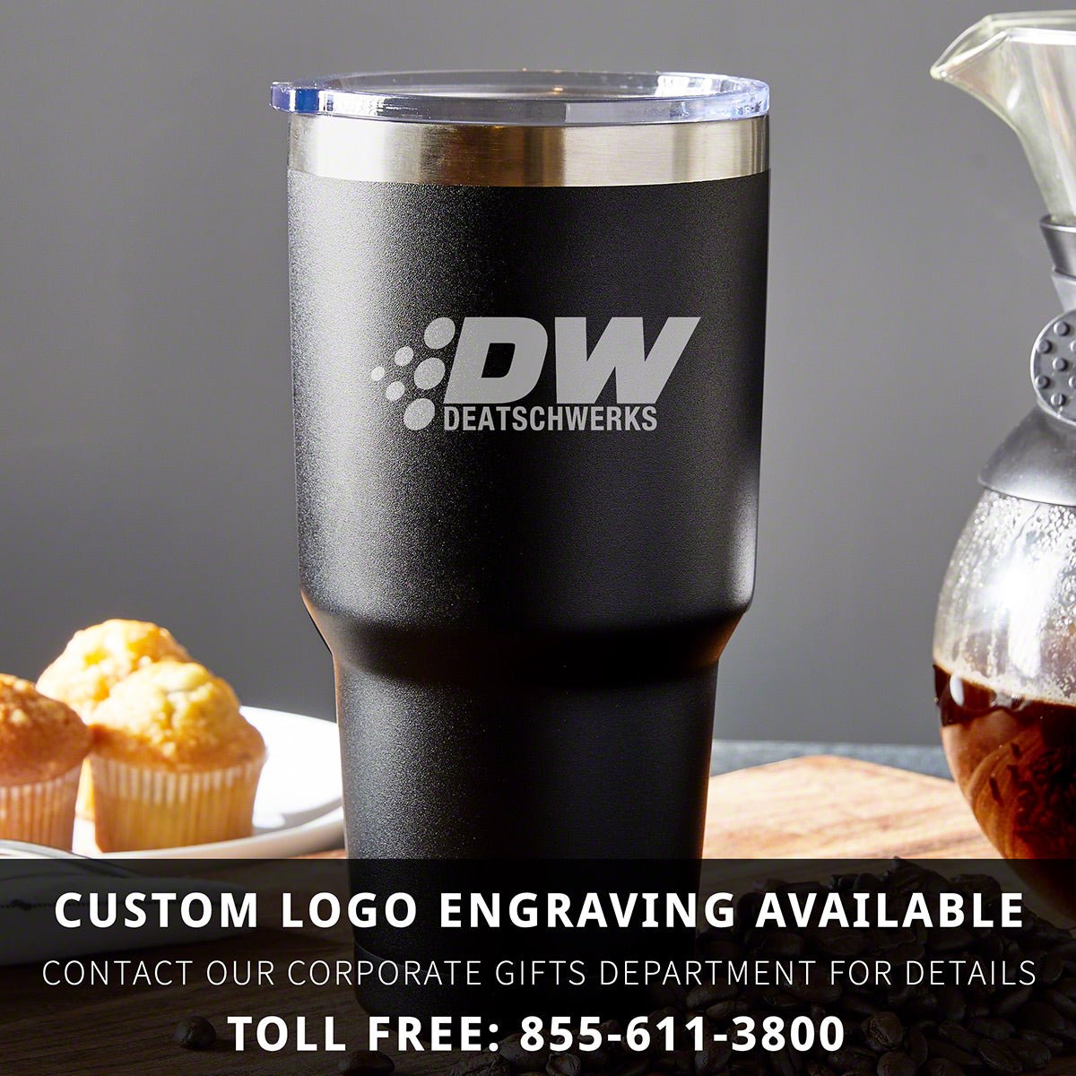 Personalized Stainless Steel Drink Tumbler 30oz - Insulated Black