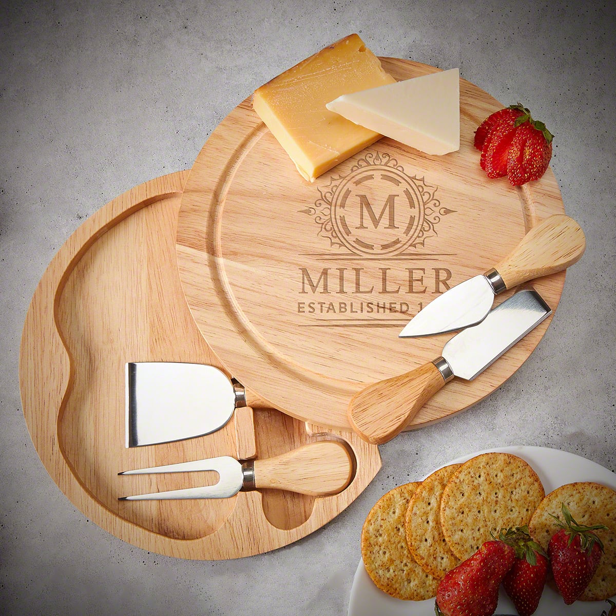 Personalized Swivel Cheese Board