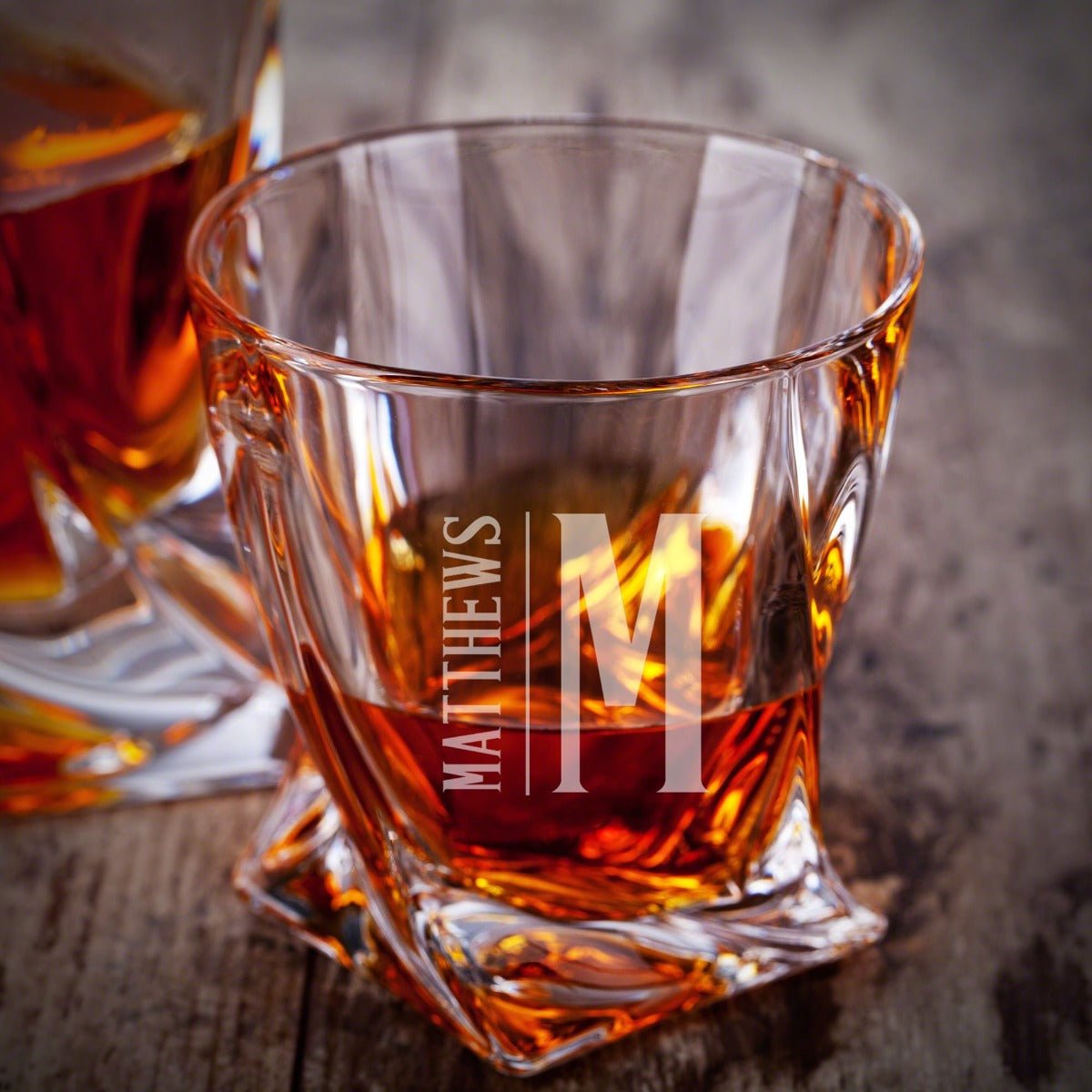 Personalized Twist Whiskey Glasses Set