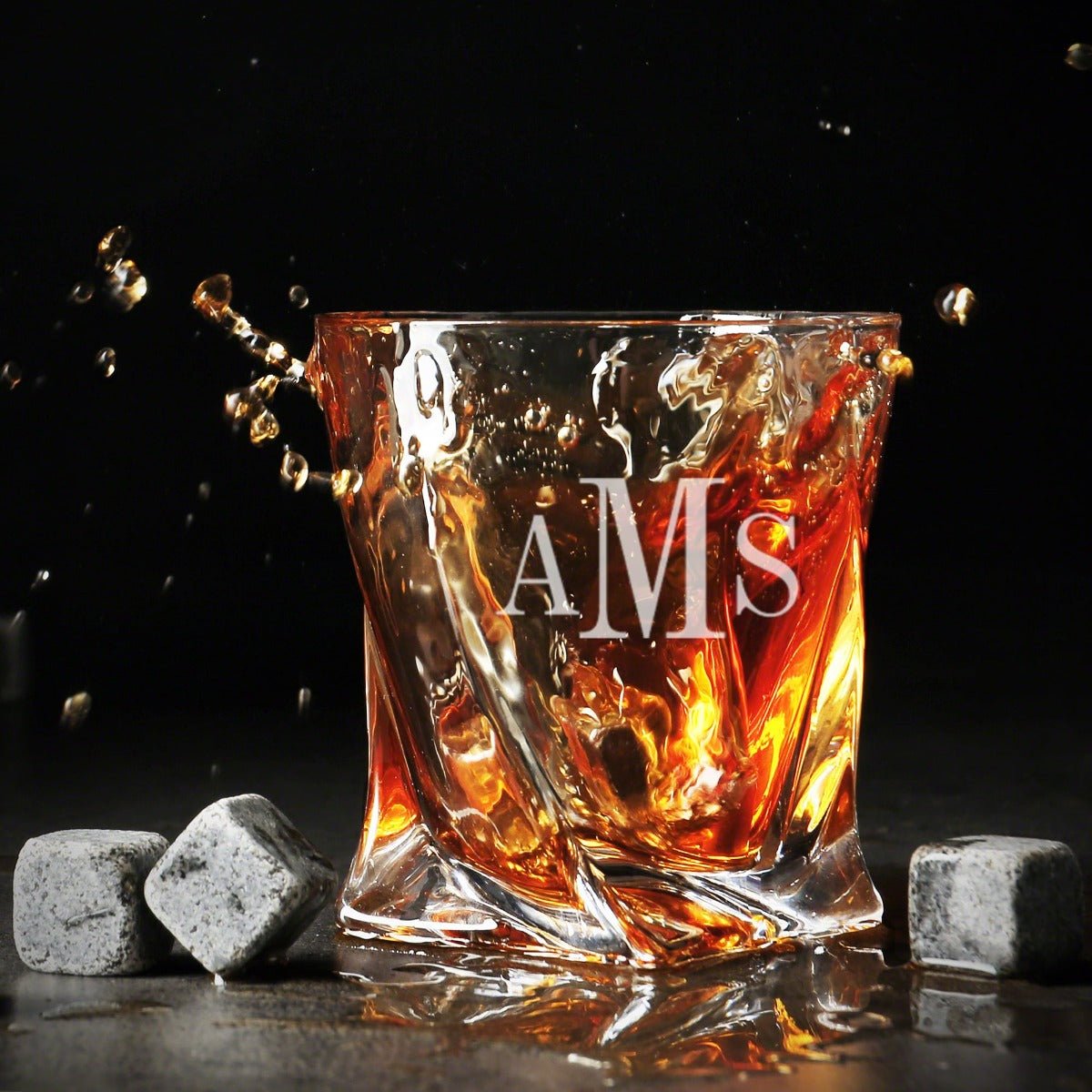 Personalized Twist Whiskey Glasses Set