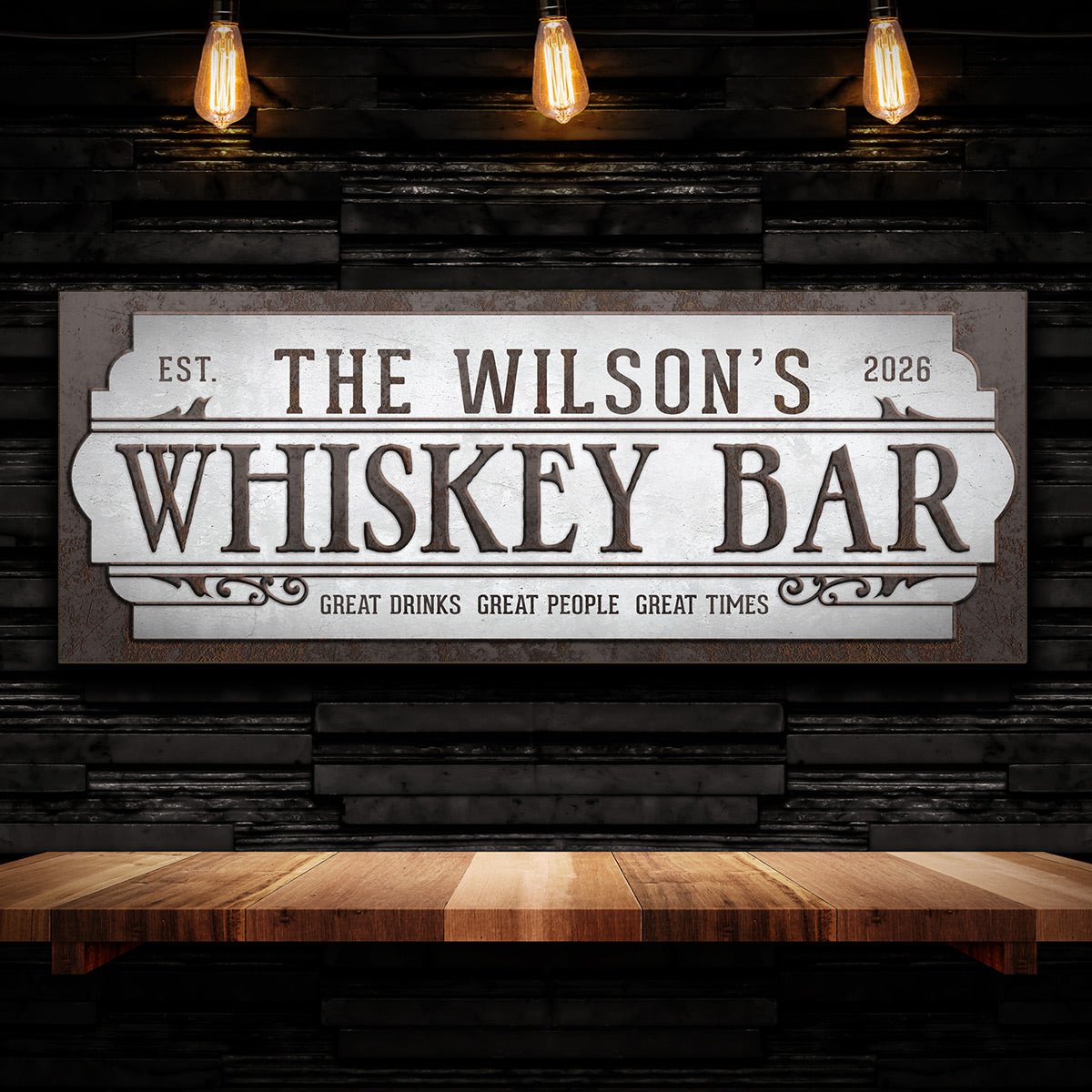 Personalized Vintage Whiskey Bar Sign