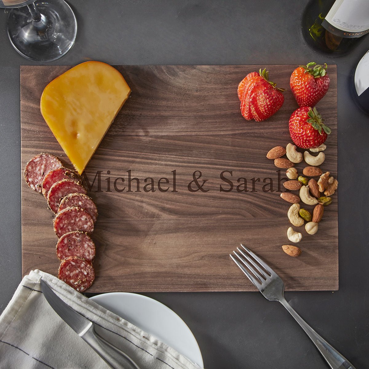 Personalized Walnut Charcuterie Board - Standard