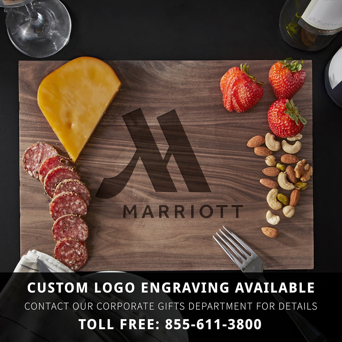 Personalized Walnut Charcuterie Board - Standard