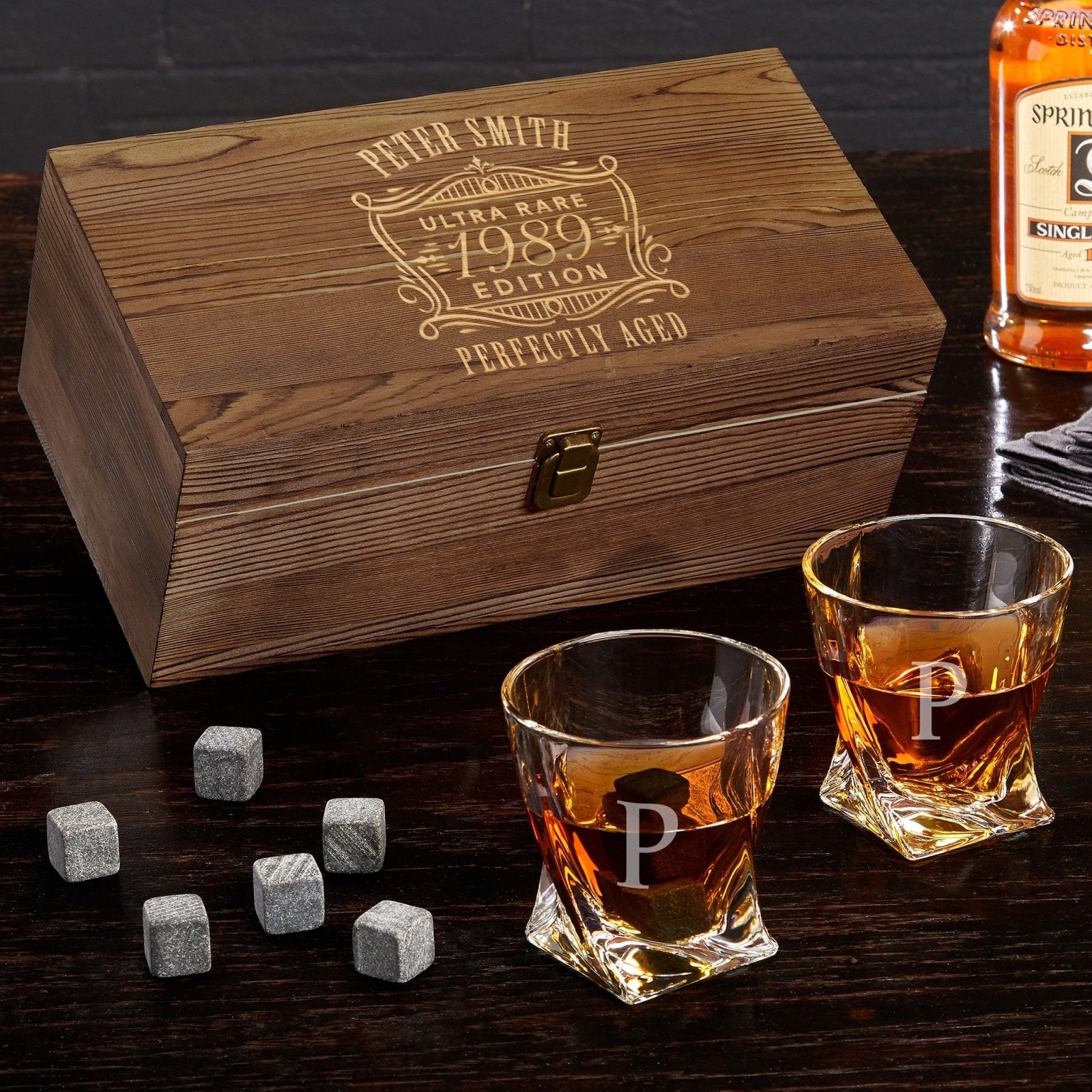 Personalized Disney Whiskey Stones Gift Set, Whiskey Gift Box For Father's Day, The Happiest Is newest Drink On The Earth Engraved Whiskey Set