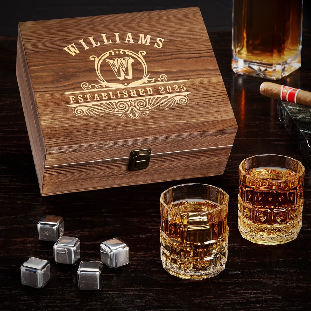 Personalized Whiskey Gift Set