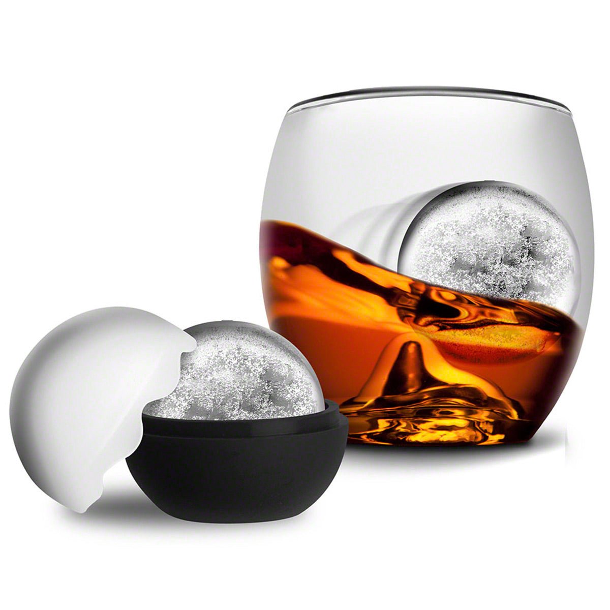 Personalized Whiskey Glass with Ice Ball