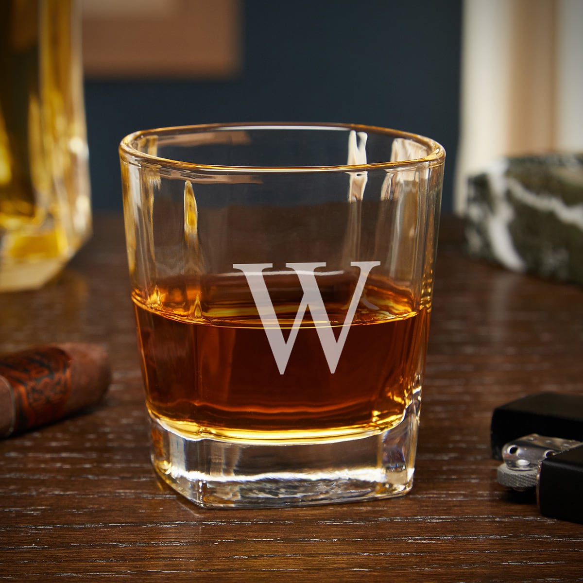 Personalized Whiskey Stones and Glasses Gift Set