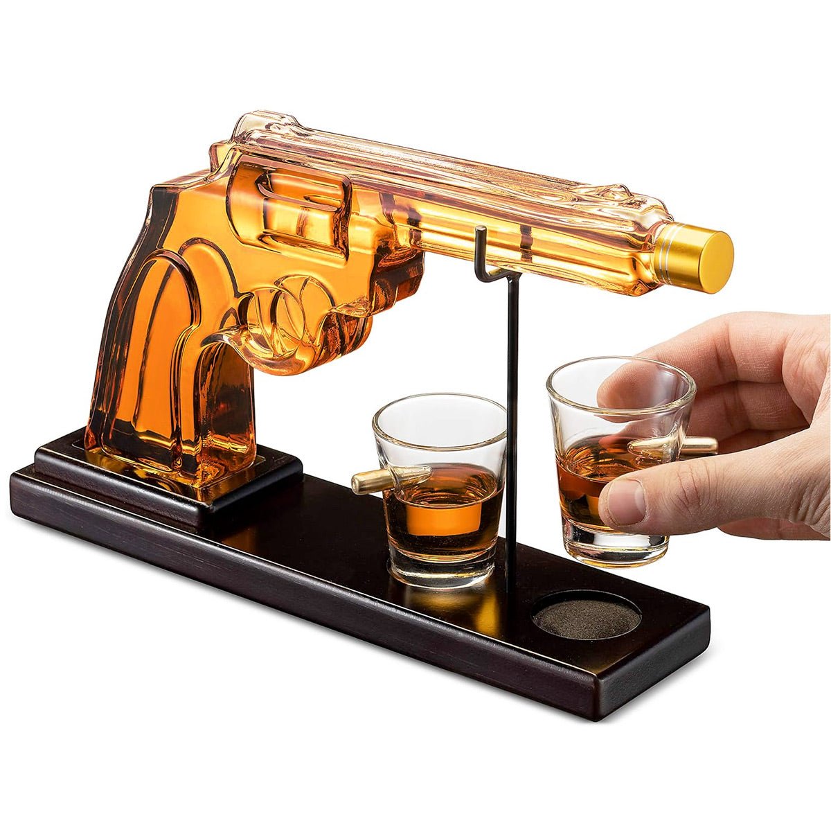 Pistol Liquor Decanter with Bullet Shot Glasses