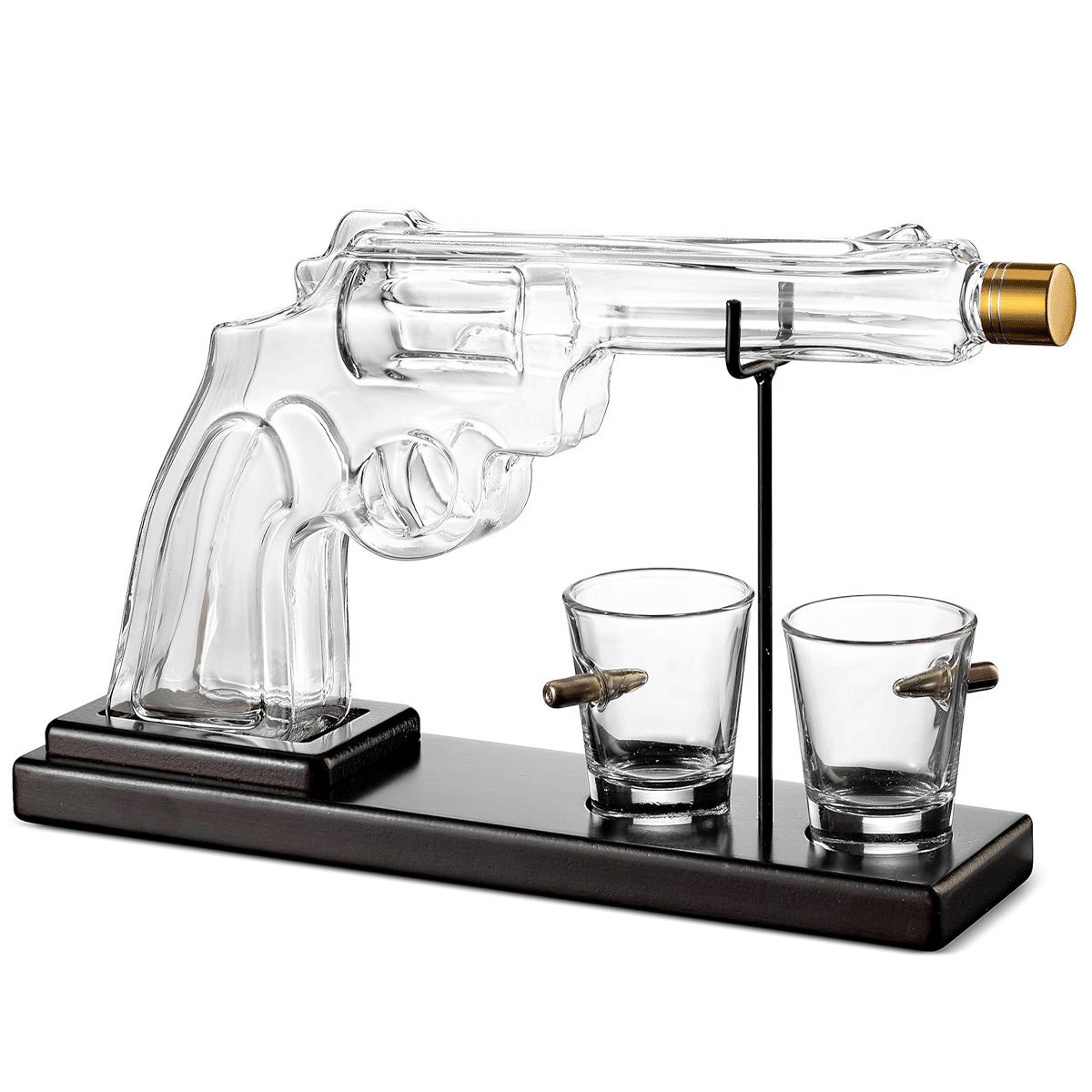 Pistol Liquor Decanter with Bullet Shot Glasses