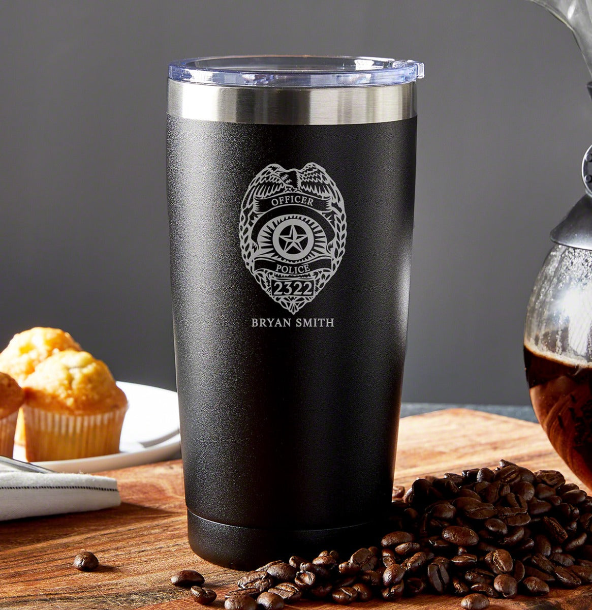 Personalized Insulated Tumbler 20oz - Gift for Cops