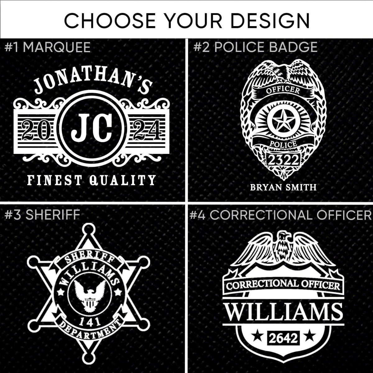 Police Badge Personalized Whiskey and Cigar Gifts for Police Officers