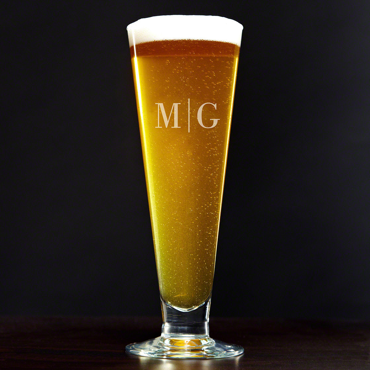 Personalized Grand Footed Pilsner Glass 