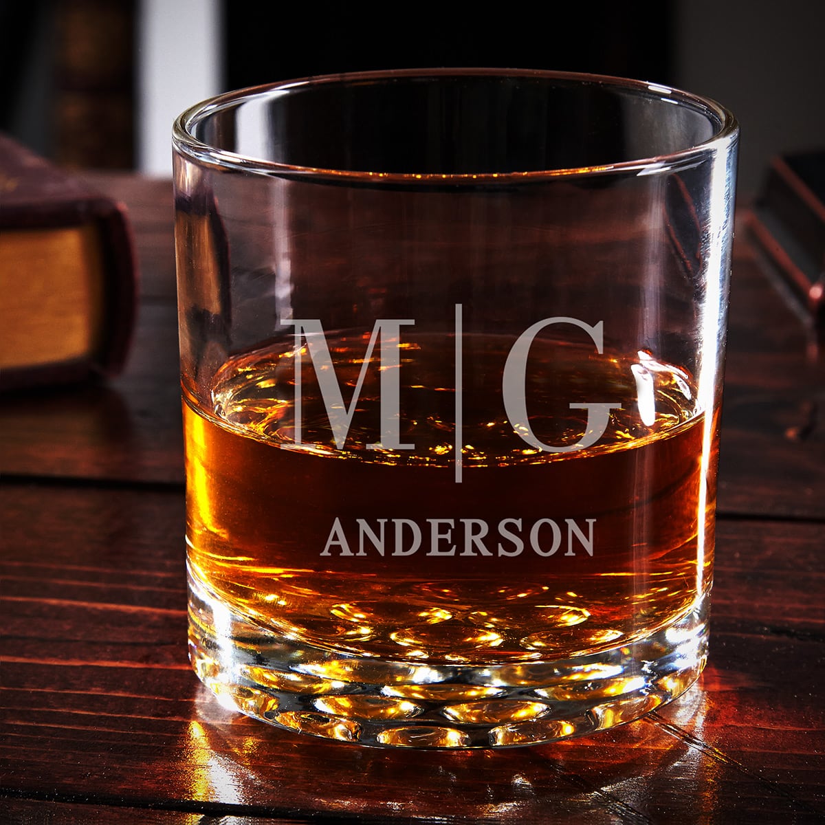 Monogram Engraved Whiskey Glass