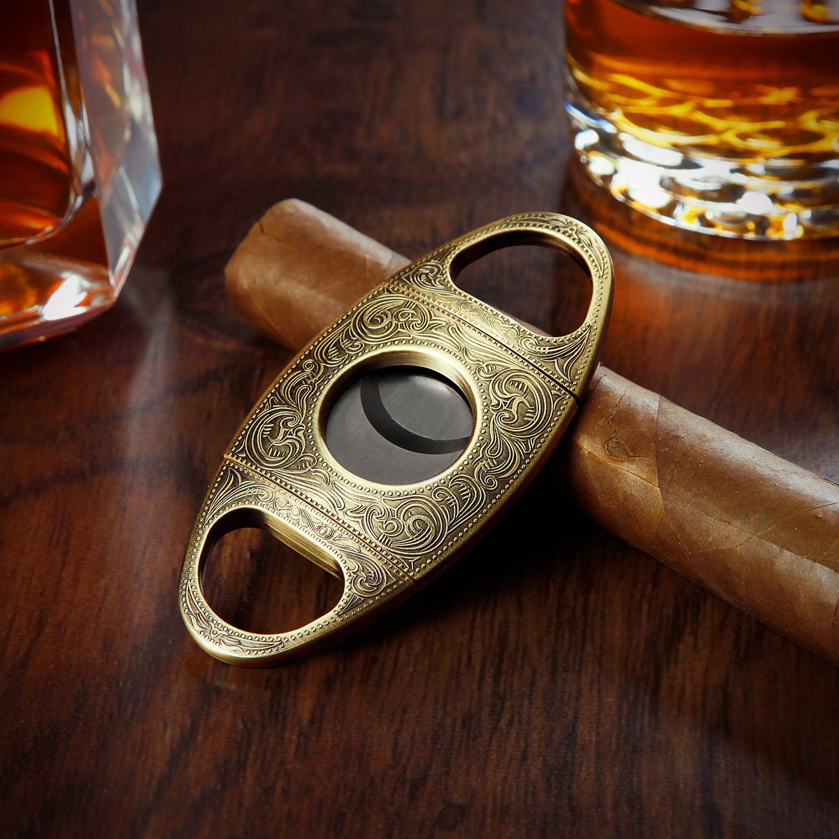 Reddington Guillotine Cigar Cutter, Antique Bronze