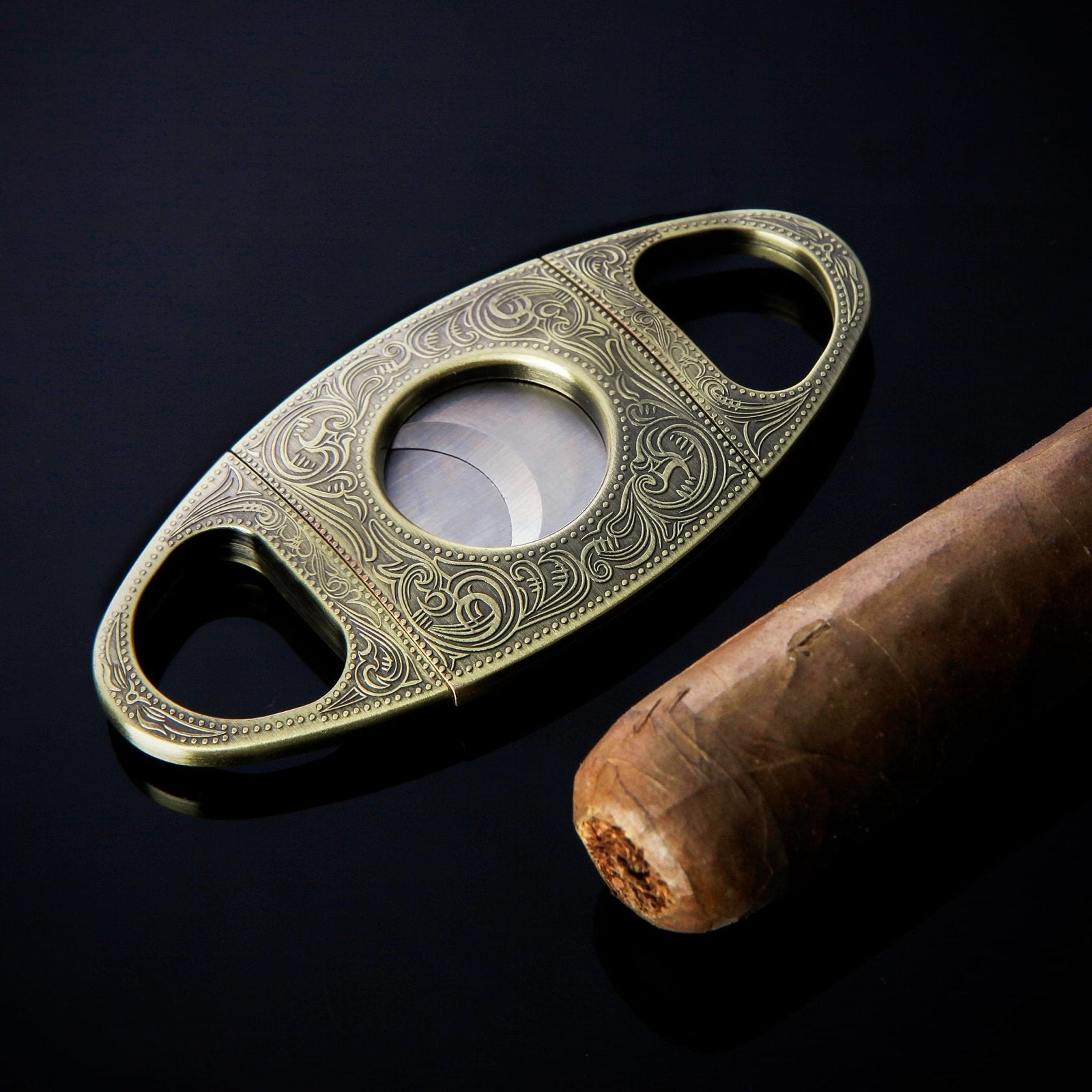 Reddington Guillotine Cigar Cutter, Antique Bronze