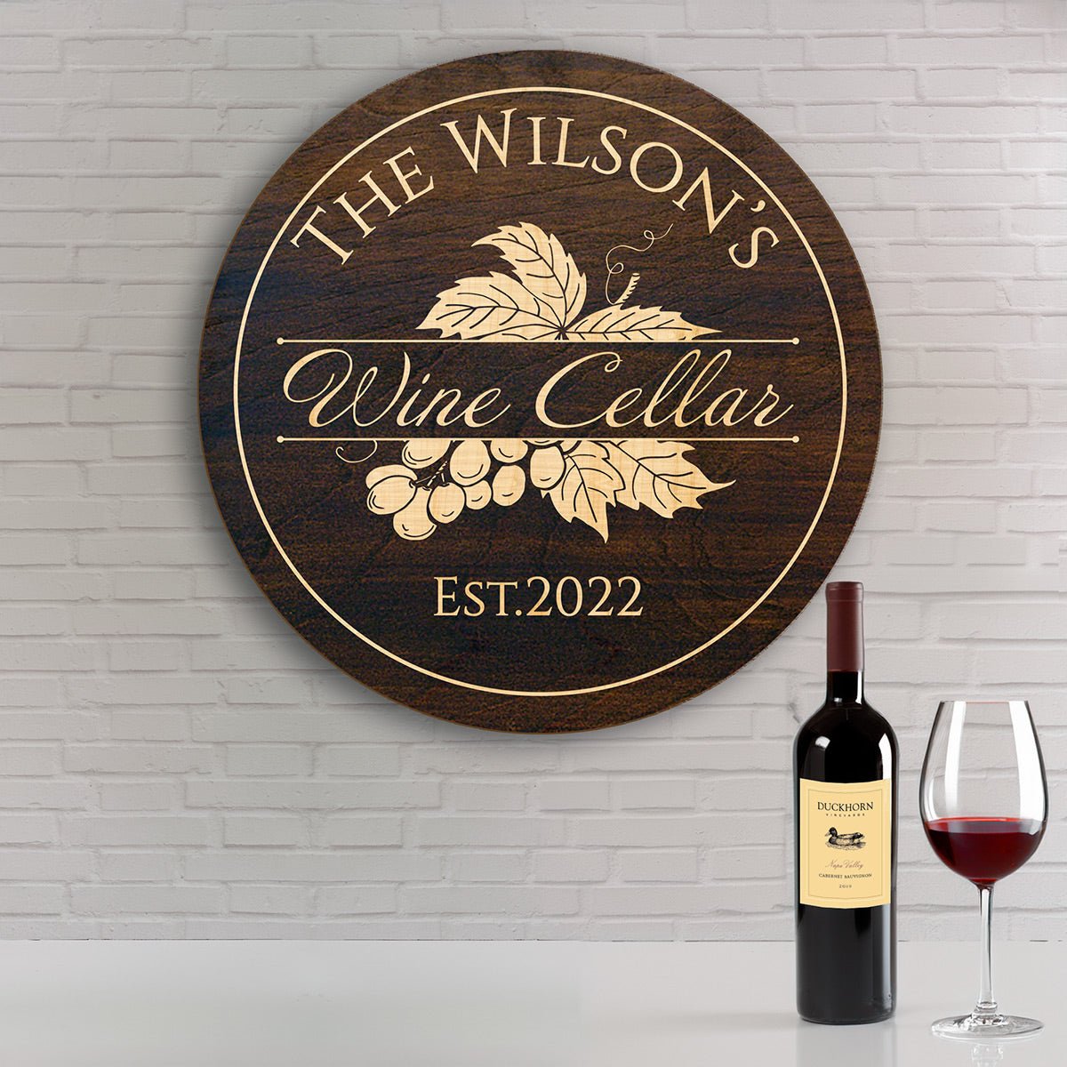 Rhone Valley Personalized Wine Cellar Sign (Signature Series)