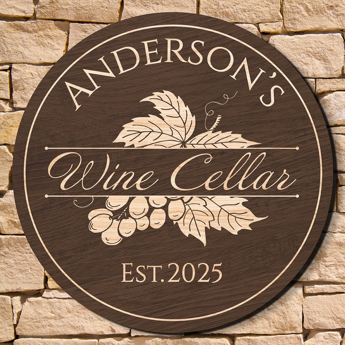 Rhone Valley Personalized Wine Cellar Sign (Signature Series)