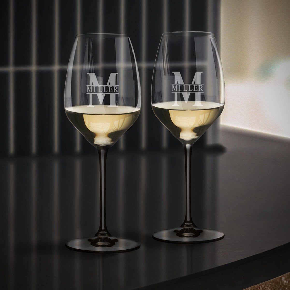 Engraved Riedel Wine Glass, White Wine - Set of 2