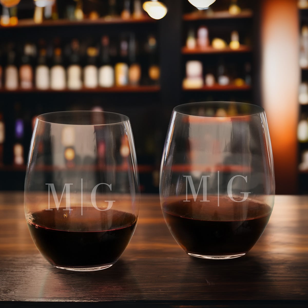 Personalized Stemless Riedel Wine Glasses, Cabernet/Merlot - Set of 2