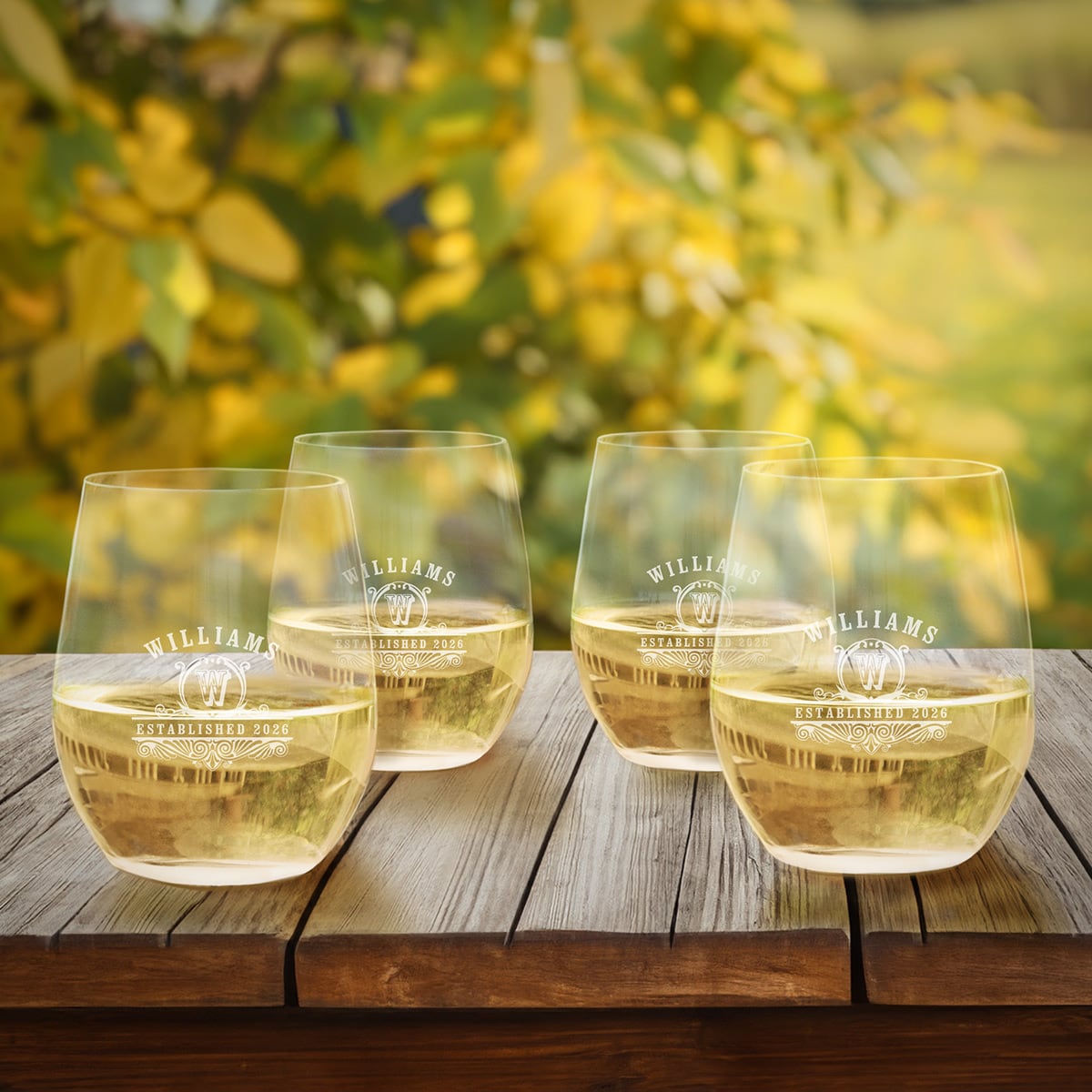 Riedel Stemless Wine Glasses, Chardonnay/White Wine - Set of 4