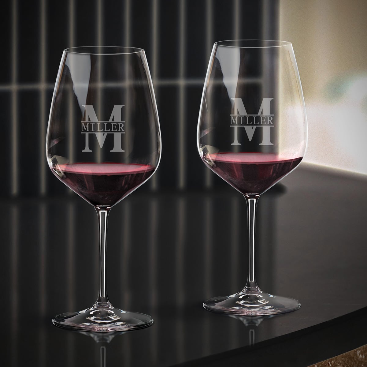 Riedel Wine Glasses, Engraved, Set of 2 - Cabernet/Red Wine Glasses