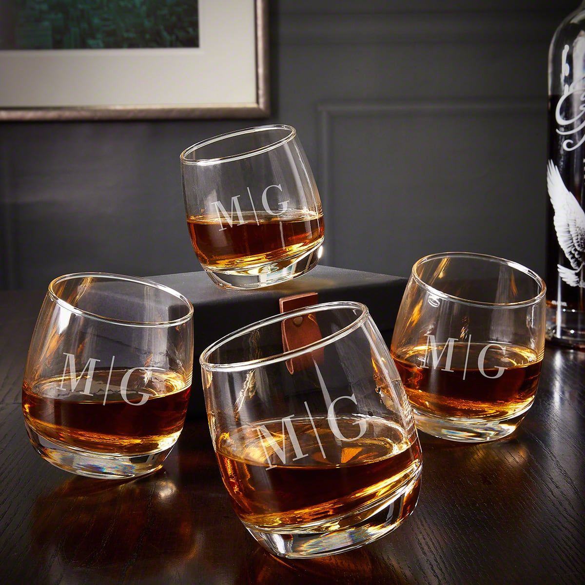 Roly Poly Rocking Bourbon Glasses, Set of 4 