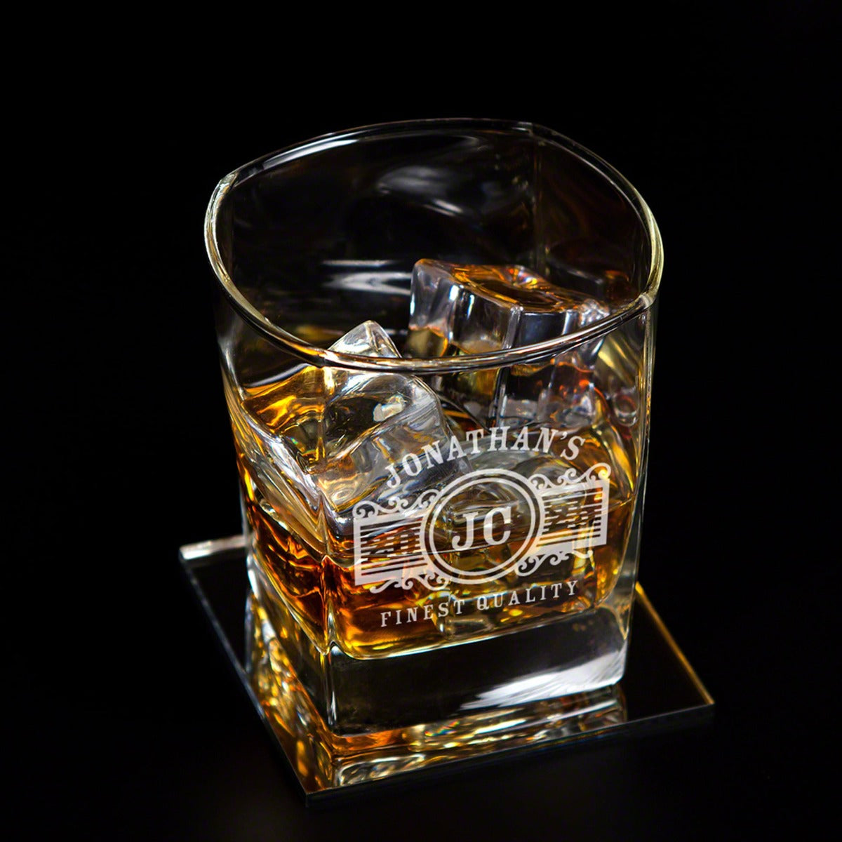 Custom Whiskey Glass and Decanter Set
